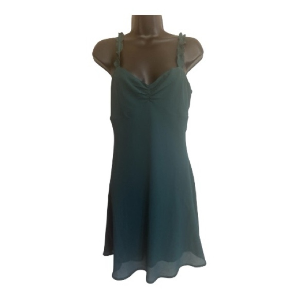 Urban Outfitters Dark Teal Slip Dress with Twisted Straps Size M